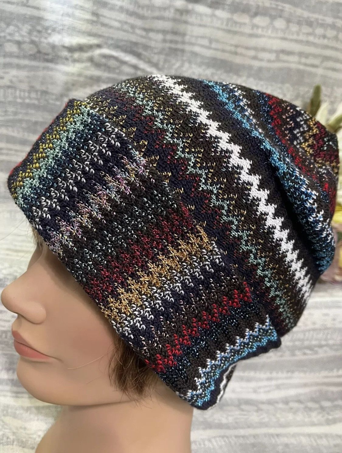 Missoni Missoni Striped Colorful Beanie Cap Size ONE SIZE - 6 Thumbnail