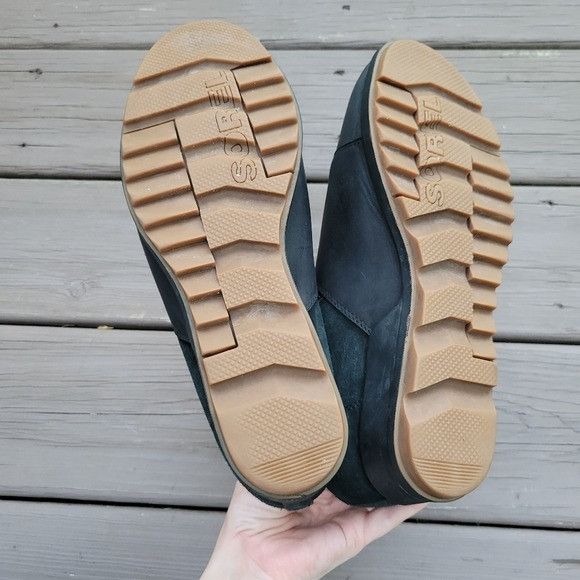 SOREL Sorel Evie Waterproof Black Leather Suede Pull-On Ankle Chel Size US 11 / IT 41 - 6 Thumbnail