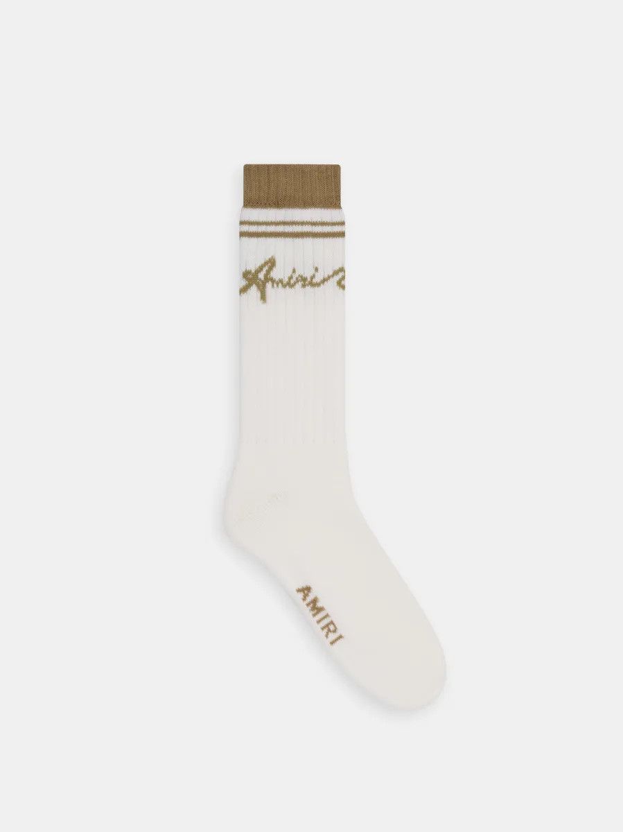 Amiri o1s1wg110825 Size: OS / Wave Socks in White Size ONE SIZE - 1 Thumbnail