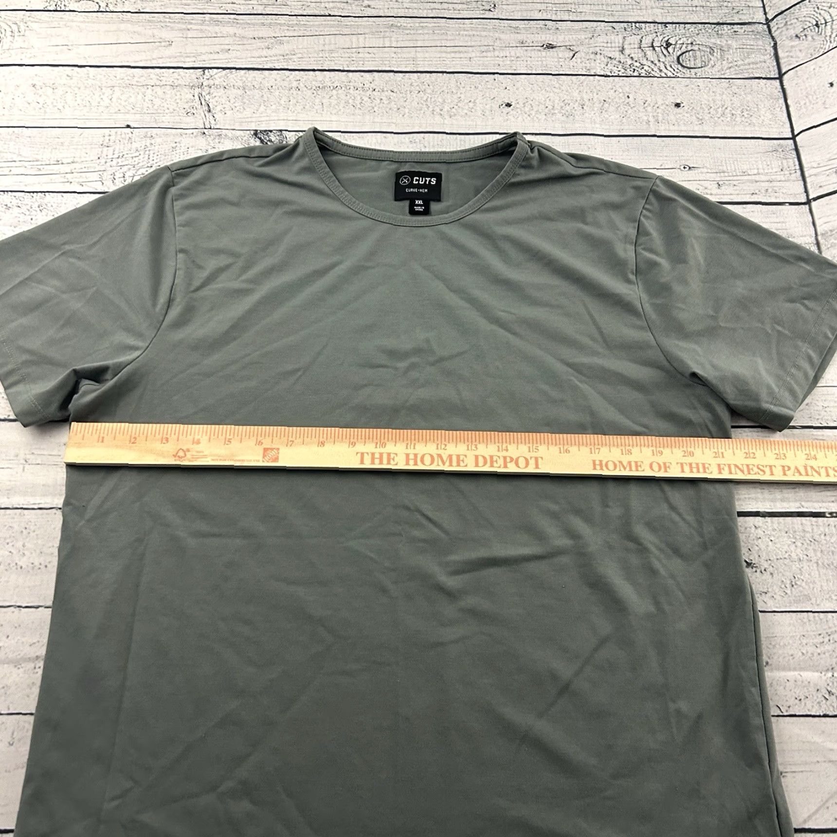 Cuts CUTS Crew Neck Short Sleeve T Shirt Men 2XL Gray Cotton Size US XXL / EU 58 / 5 - 4 Thumbnail