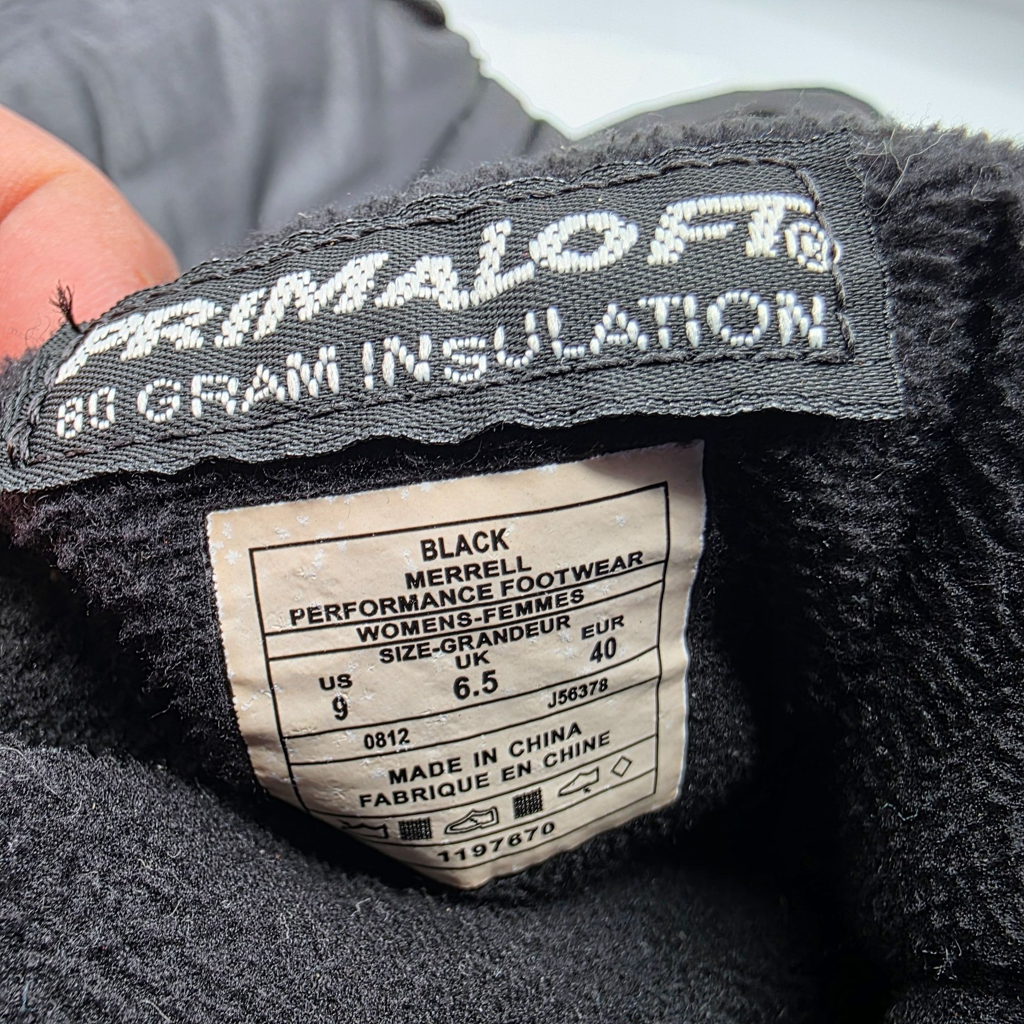 Merrell Merrell Frost Glove Primaloft Insulated Womens 9 Black Purpl Size US 9 / IT 39 - 6 Thumbnail