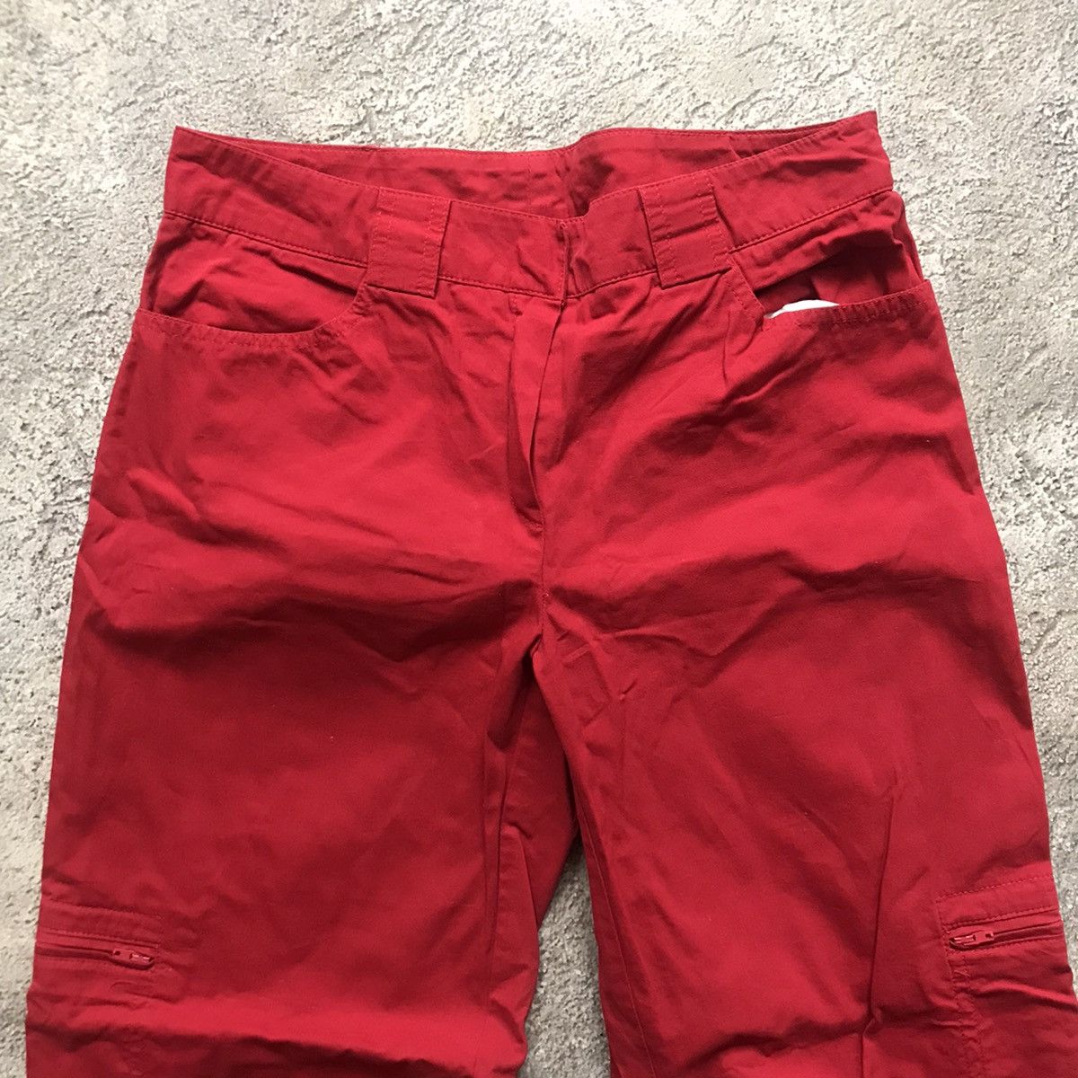 Vintage Vintage 90s Red Baggy Cargo Parachute Pants Streetwear 28 Size 28" / US 6 / IT 42 - 5 Thumbnail