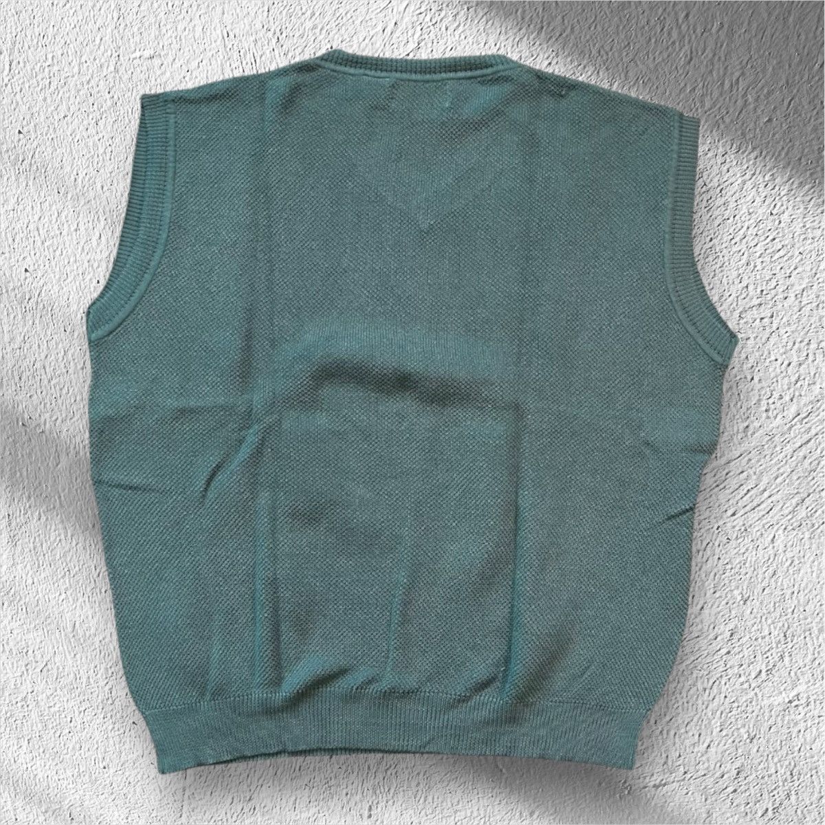 Vintage Vintage 90s Tehama Clint Green Cotton Knit Vest Made in USA Size US XL / EU 56 / 4 - 2 Thumbnail