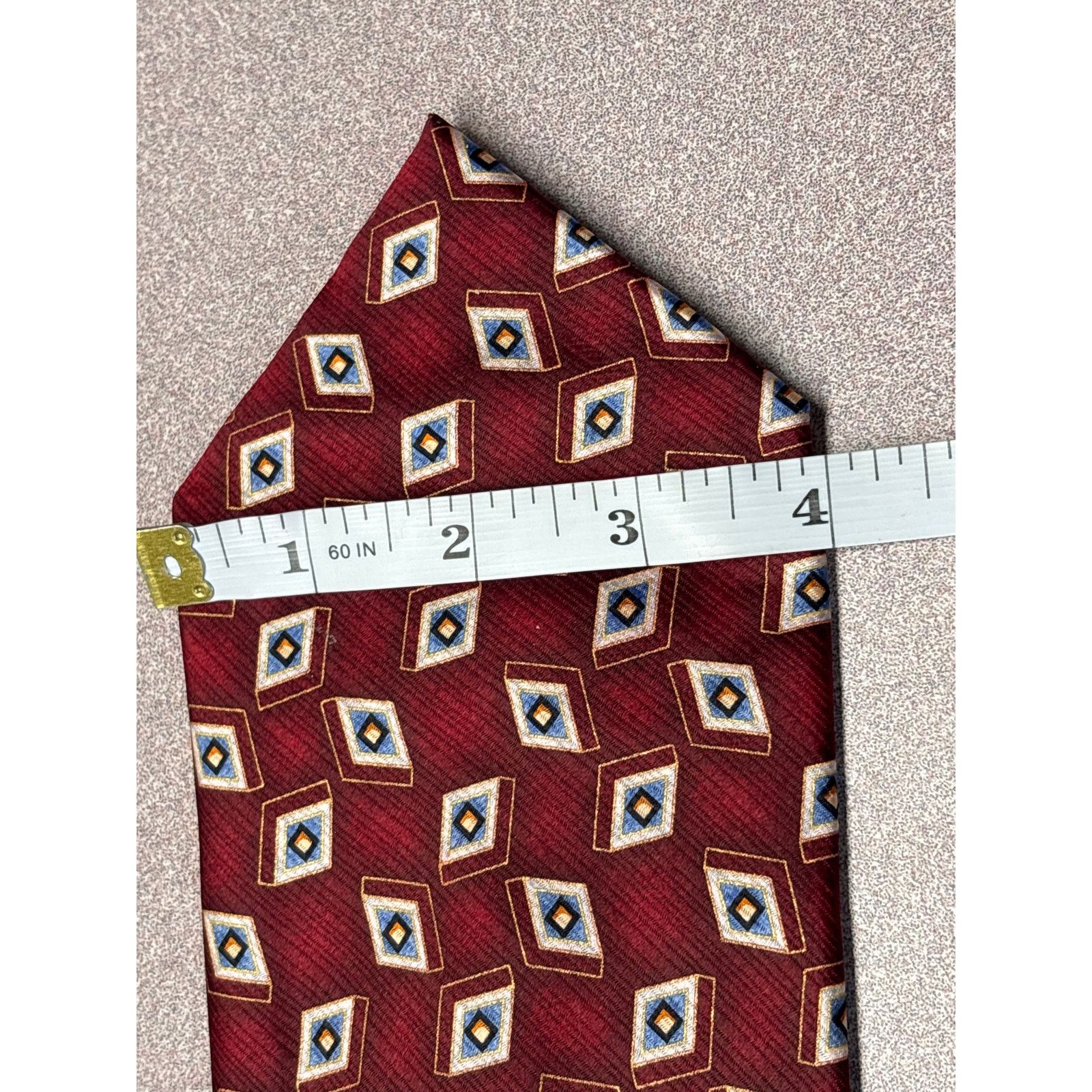 Other Meeting Street Handmade Silk Maroon Tie Size ONE SIZE - 6 Thumbnail