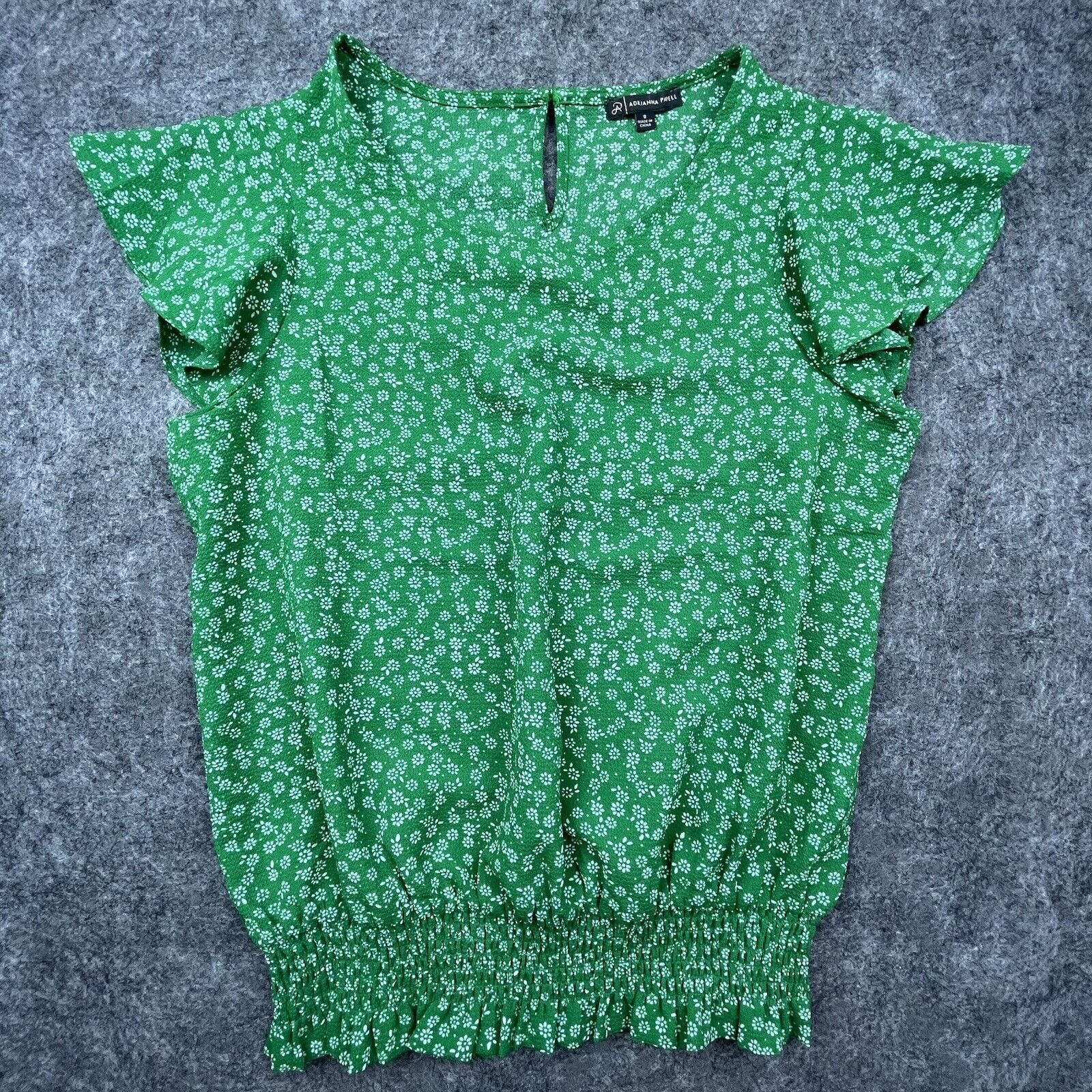 Adrianna Papell Adrianna Papell Blouse Womens Small Flowers Boho Cottage Size S / US 4 / IT 40 - 1 Thumbnail