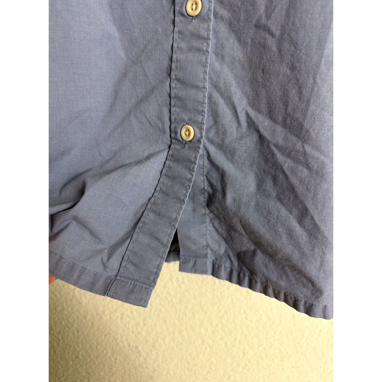 Timberland Timberland Womens 2XL Short Sleeve Button-Up Hiking Shirt Blue Cotton Sorona Poly Size XXL / US 16-18 / IT 52-54 - 7 Thumbnail