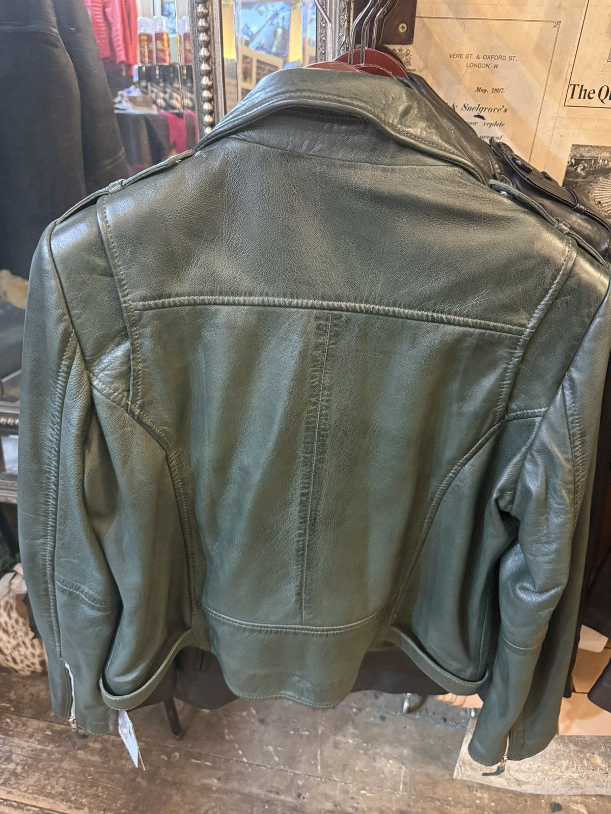 Handmade Premium Green Real Leather Biker Jacket – Timeless Style Size US XS / EU 42 / 0 - 3 Thumbnail