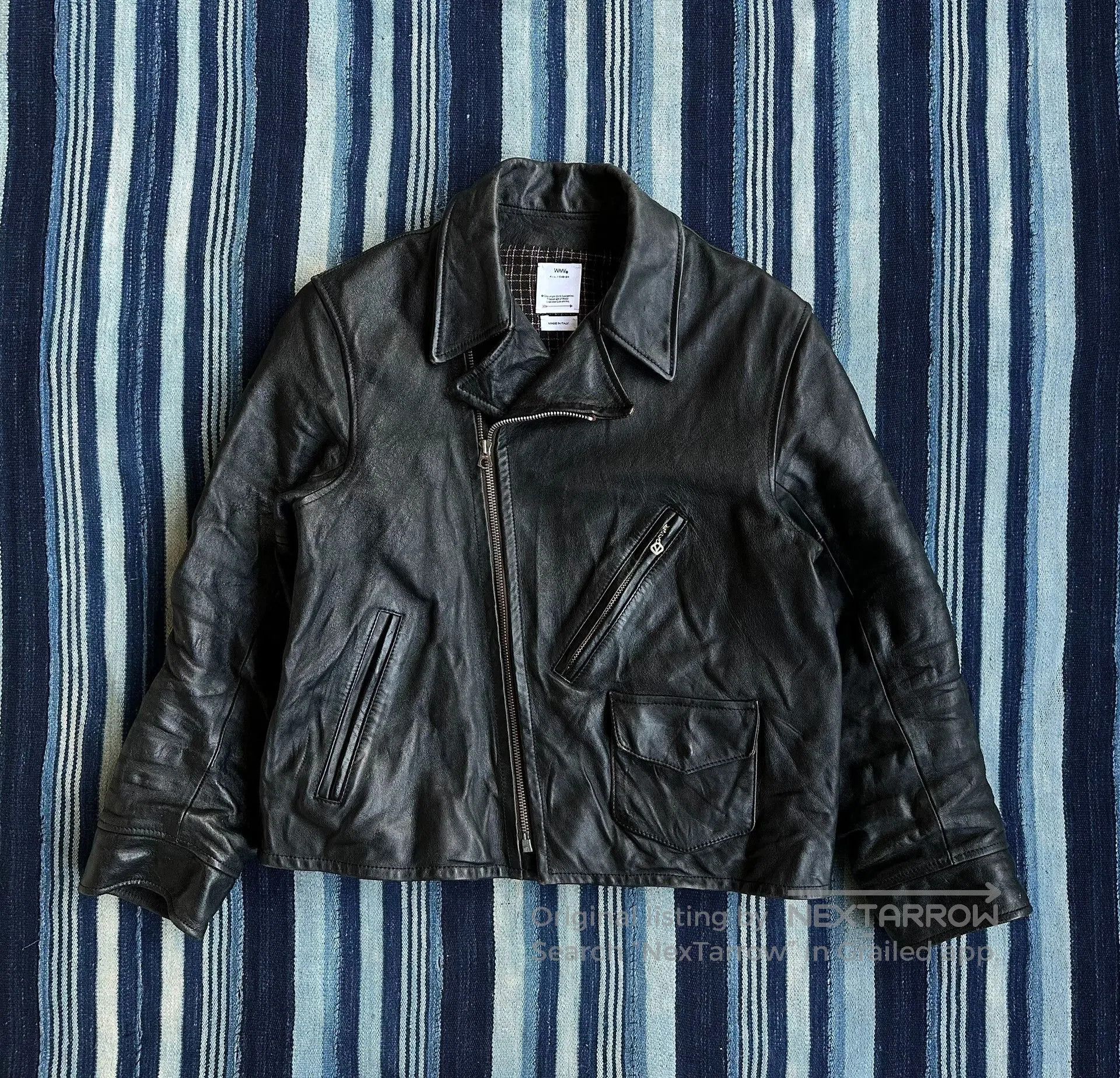Visvim vintage black leather motorcycle jacket. Size XS / US 0-2 / IT 36-38 - 1 Thumbnail
