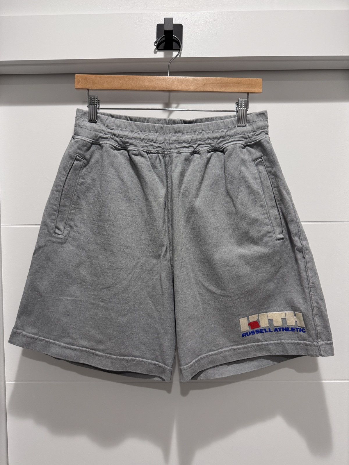 Kith x Russell Athletic Varsity Shorts Quarry Grey Sz M