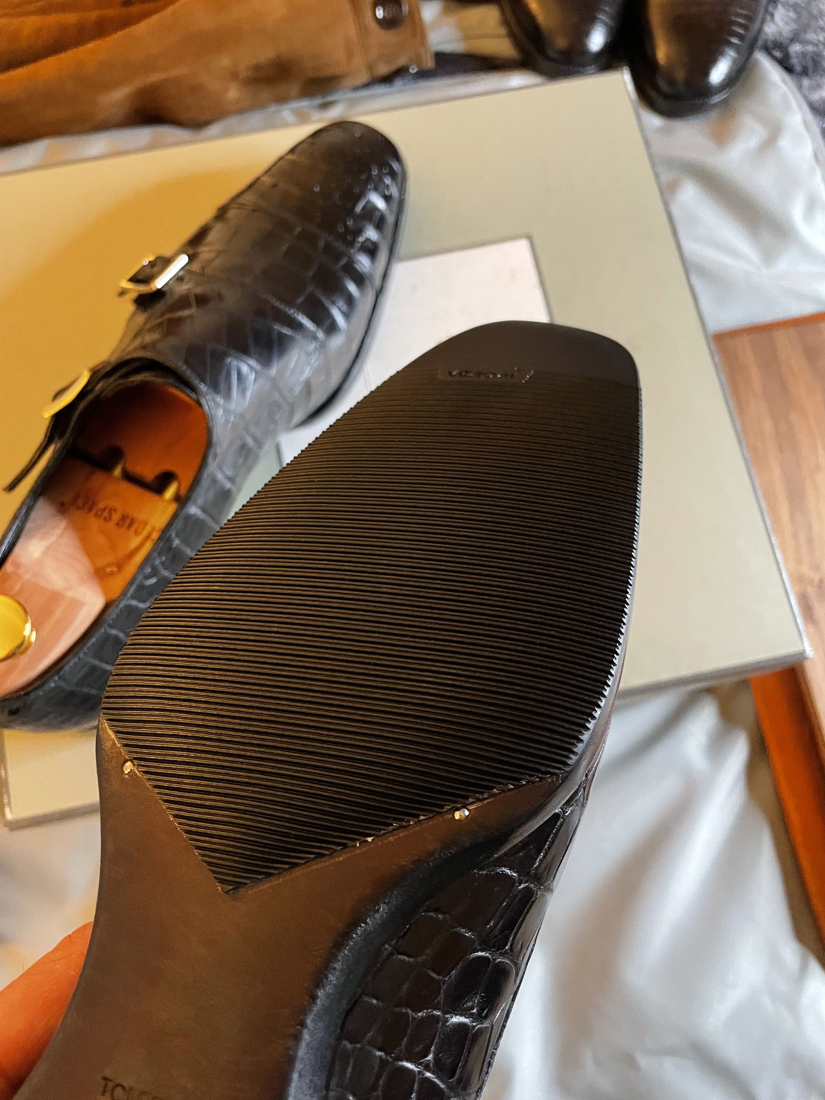 Tom Ford The A-List Celeb RARE $16K TOM FORD Alligator Monk Straps Size US 11 / EU 44 - 20 Thumbnail