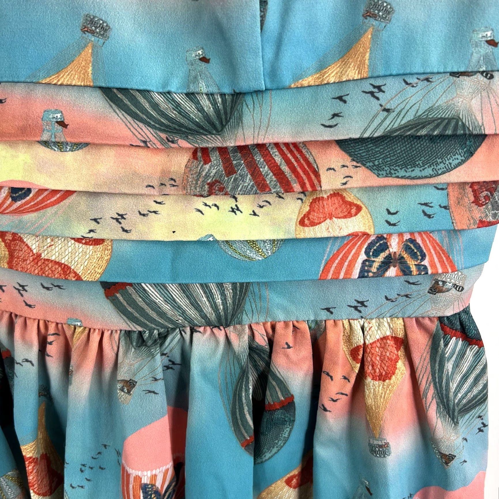Vintage Voodoo Vixen Hot Air Balloon Butterfly Dress L POCKETS Swing 50s Retro Style Size L / US 10 / IT 46 - 5 Thumbnail