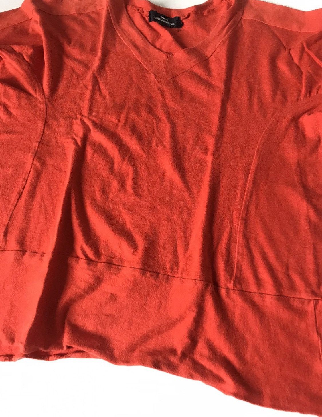 Comme des Garcons Vintage tricot cdg AD94 orange flowy vneck tee Size US S / EU 44-46 / 1 - 3 Thumbnail