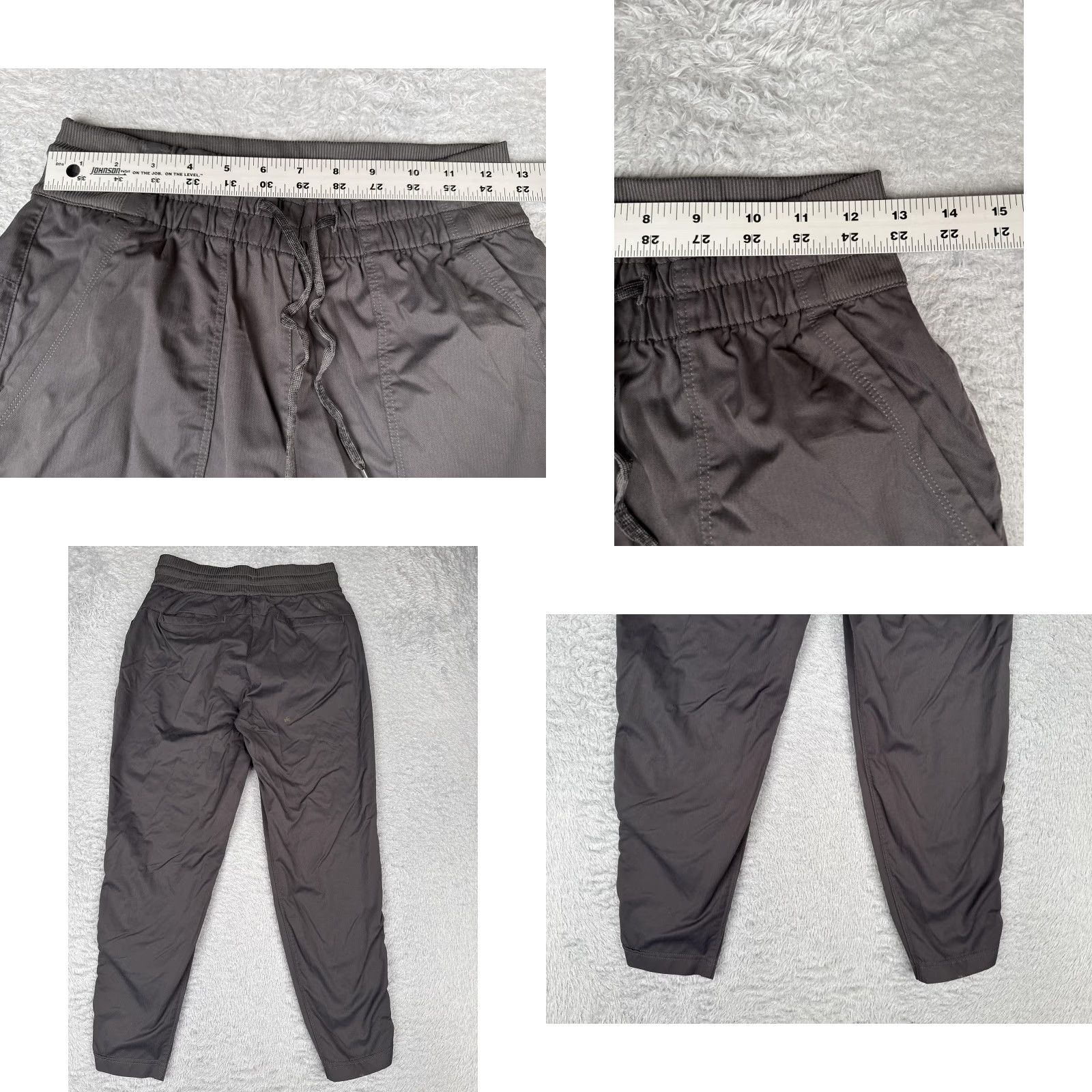 The North Face The North Face Jogger Pants Women Gray Elastic Waist Pockets 30 Inseam 25 Casual Slim Tapered Front Flat Legged Knit Polyester Sport Lounge Size 30" / US 8 / IT 44 - 8 Thumbnail