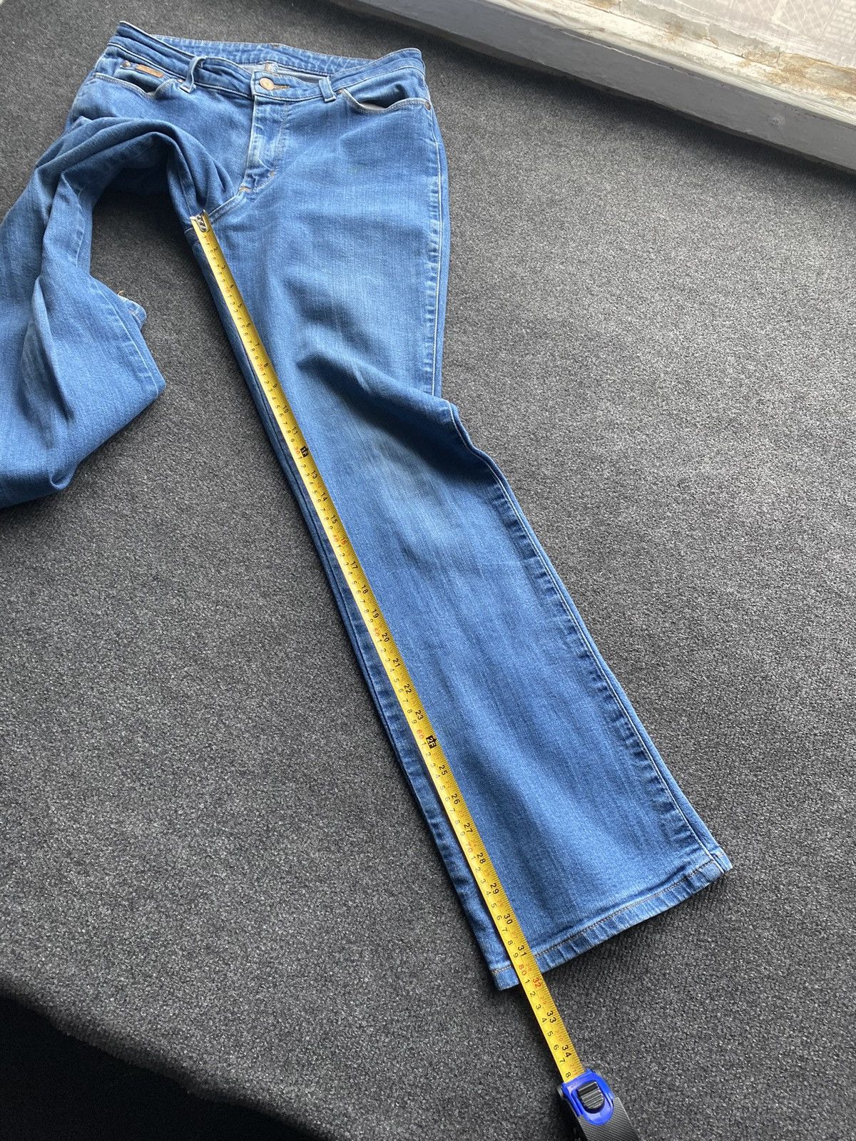 Wrangler 🔥Vntg Wrangler Sexy Bootcut Wom Jeans blue y2k 31 western Size 31" - 9 Thumbnail
