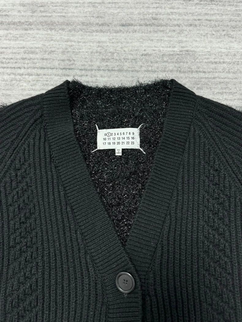 Maison Margiela Maison Margiela Black wool cardigan silver velvet sequin sw Size US S / EU 44-46 / 1 - 4 Thumbnail
