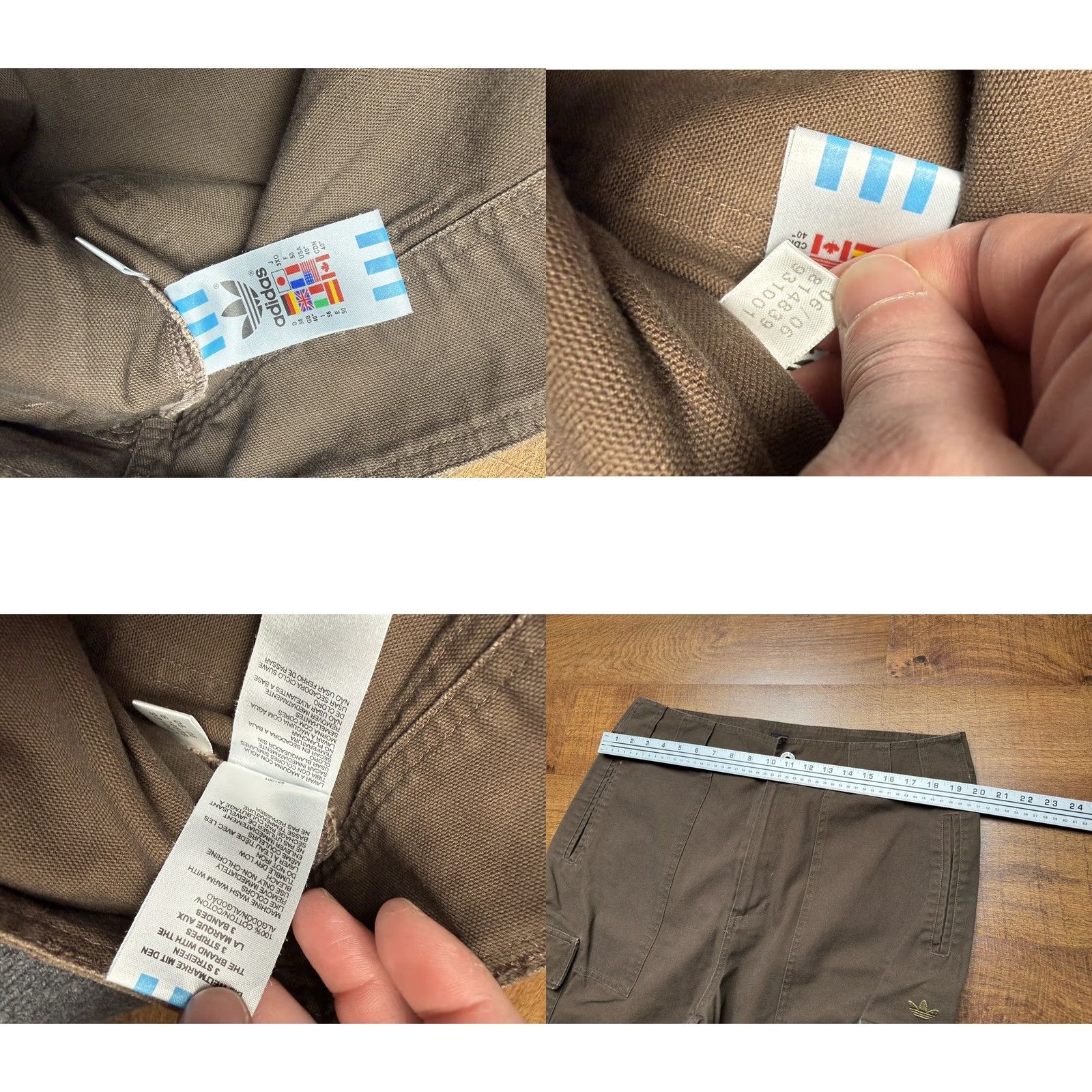 Adidas VTG Adidas Brown Cargo Pants Canvas Pockets Men’s XL 40X32 Inseam 32 Cotton Canvas Pockets Y2K Size US 36 / EU 52 - 8 Thumbnail