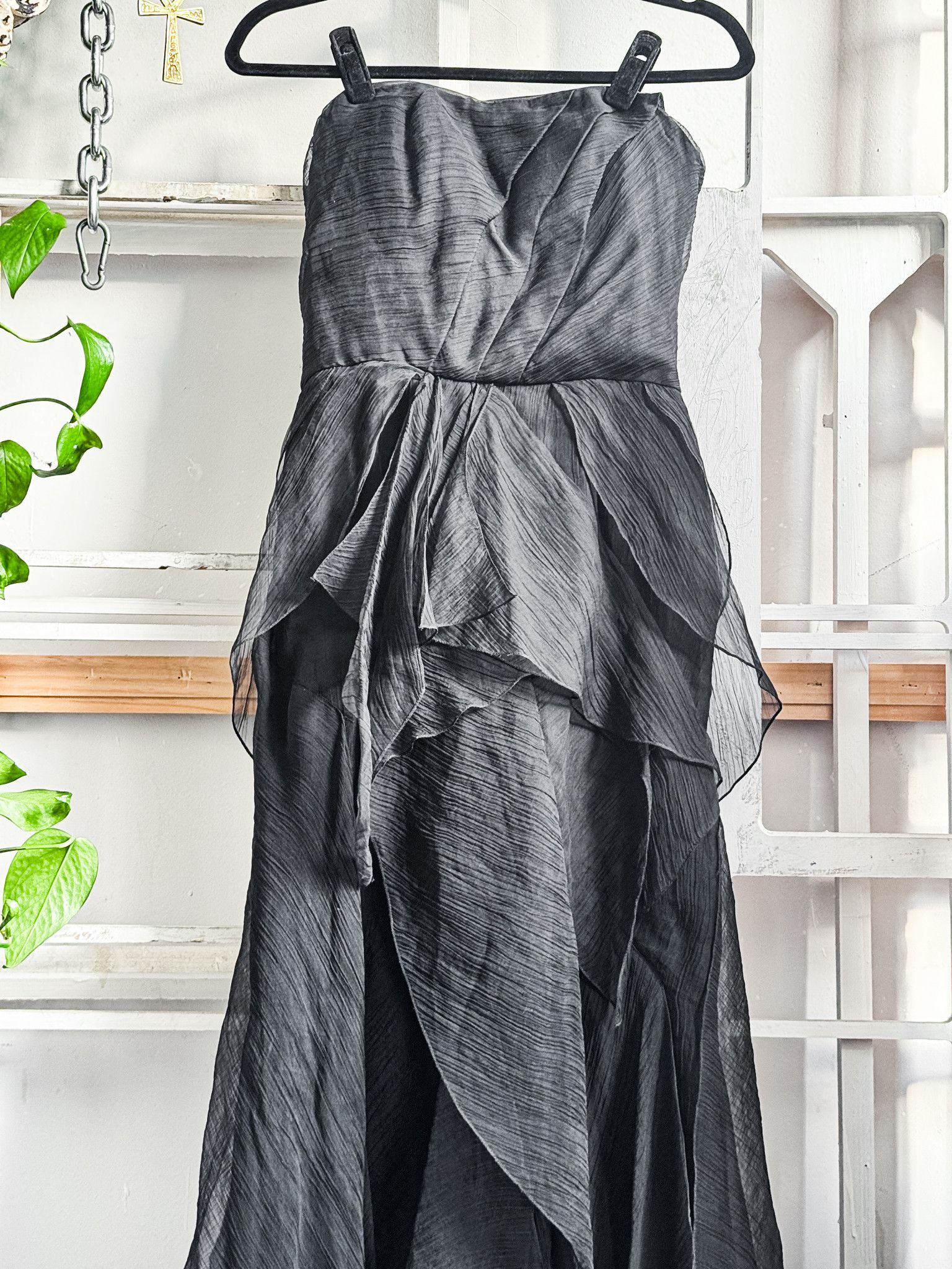 Oscar De La Renta Vintage Oscar de la Renta 100% Silk Black Gown Size M / US 6-8 / IT 42-44 - 3 Thumbnail