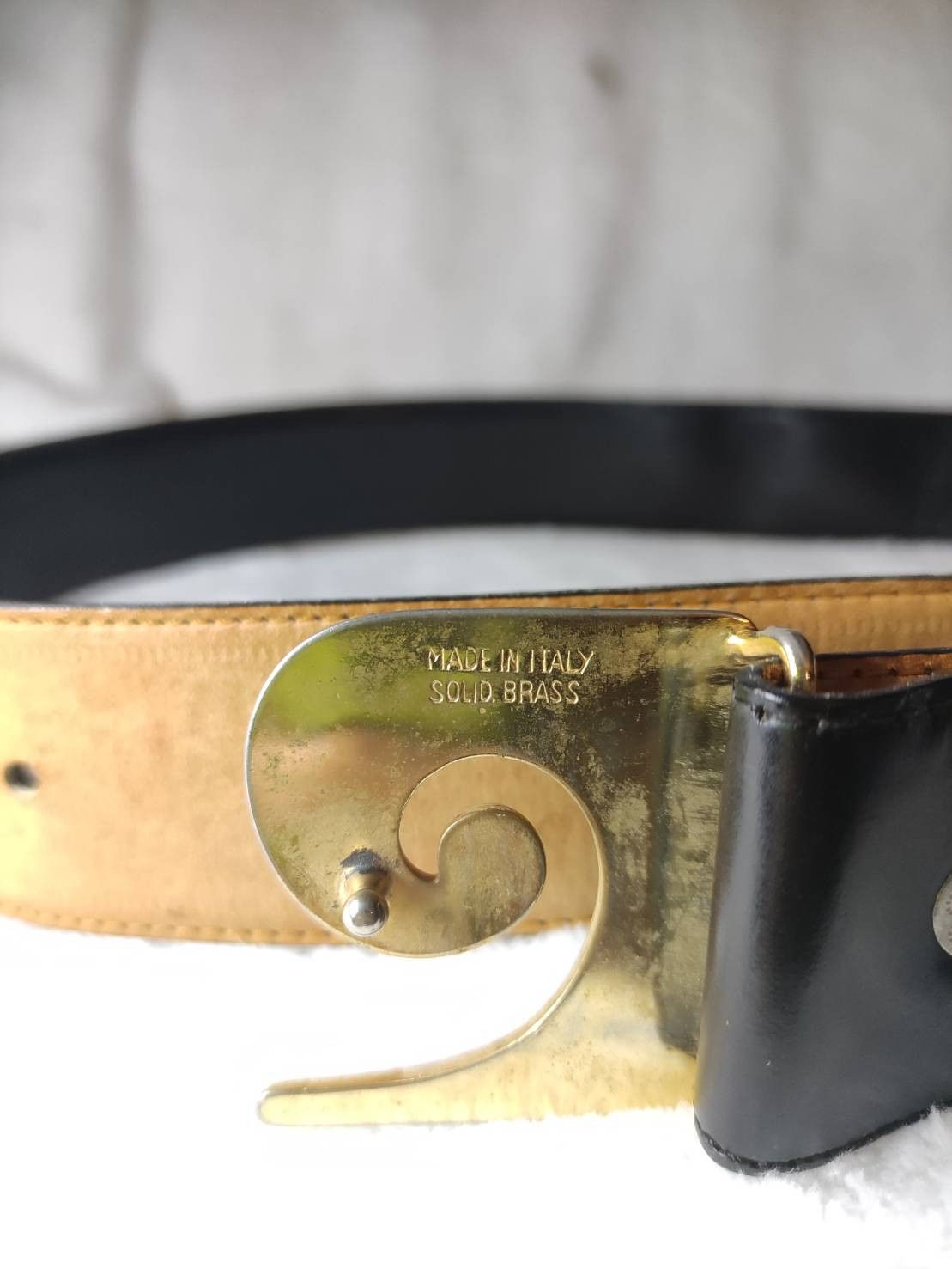 Pierre Cardin Vintage Pierre Cardin Solid Brass Made in Italy Leather Belt Size ONE SIZE - 7 Thumbnail