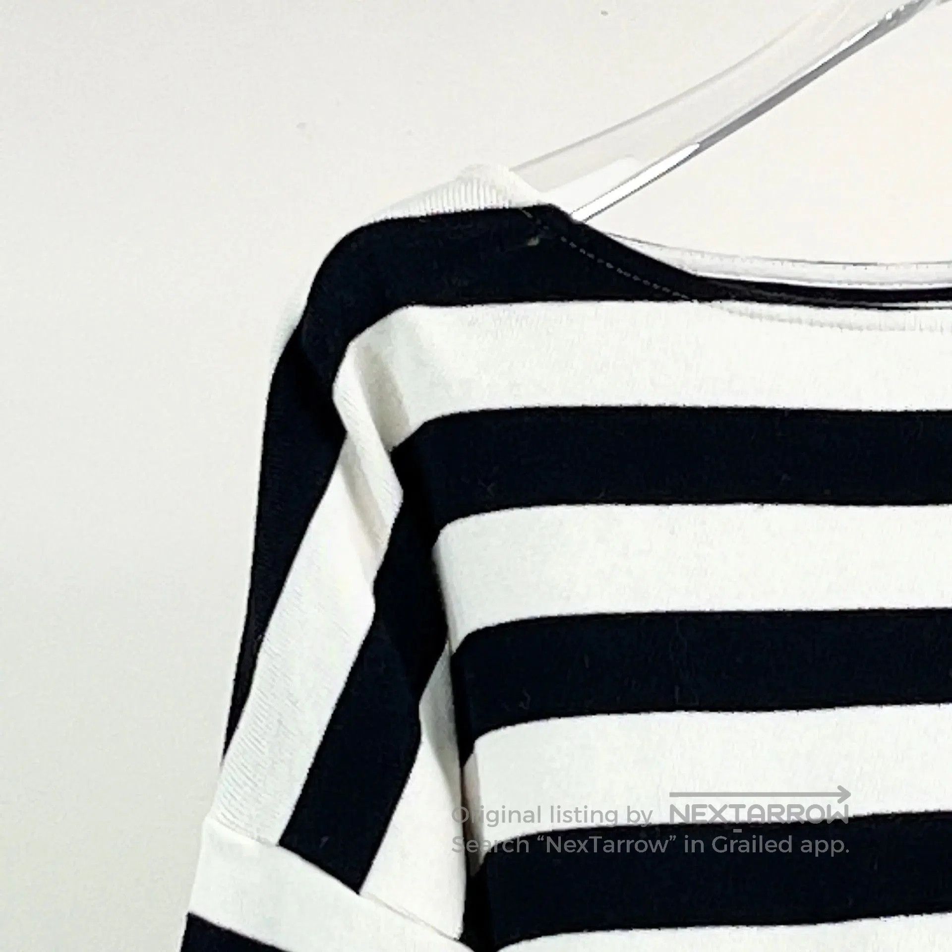 Celine Celine Black White Striped Cropped Knit. Size M / US 6-8 / IT 42-44 - 3 Thumbnail