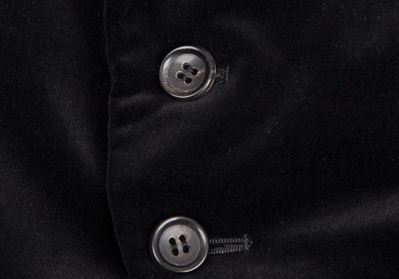 Comme Des Garcons Black Retro Velvet Design Blazer