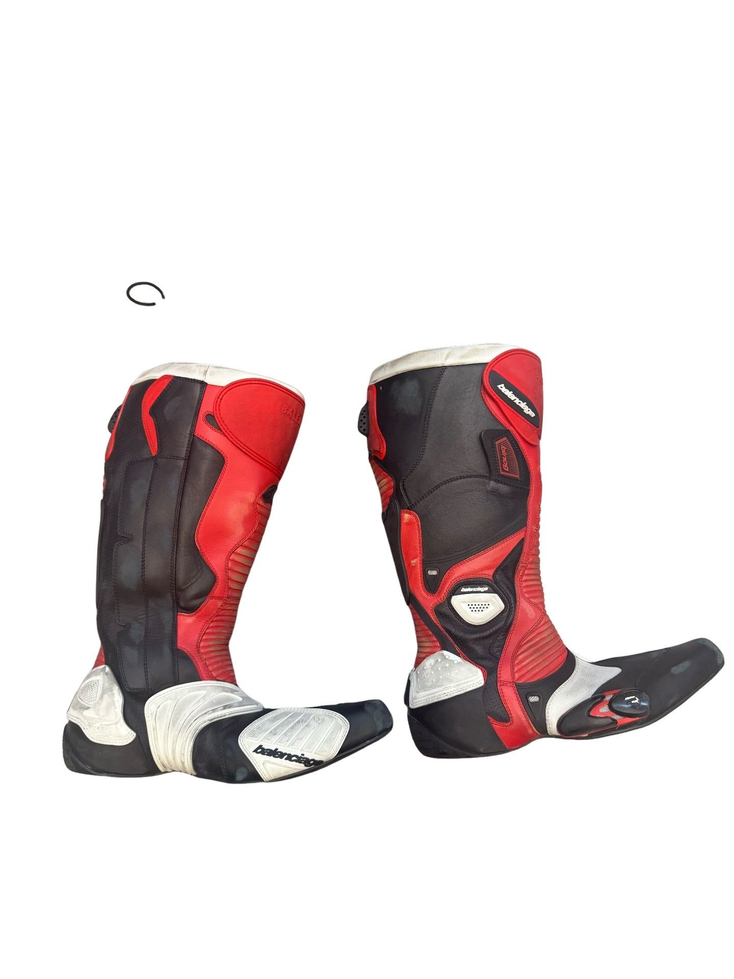 Balenciaga Balenciaga Biker Boots Red White Black Size 41 Size US 8 / EU 41 - 1 Thumbnail