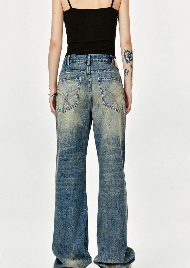 Vintage Vintage washed distressed whiskered straight leg jeans Size US 32 / EU 48 - 5 Thumbnail