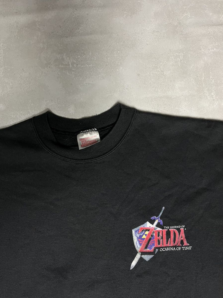 Nintendo × Vintage Vintage 90’s Zelda Ocarina Of Time Nintendo 64 Promo Sweater Size US L / EU 52-54 / 3 - 5 Thumbnail