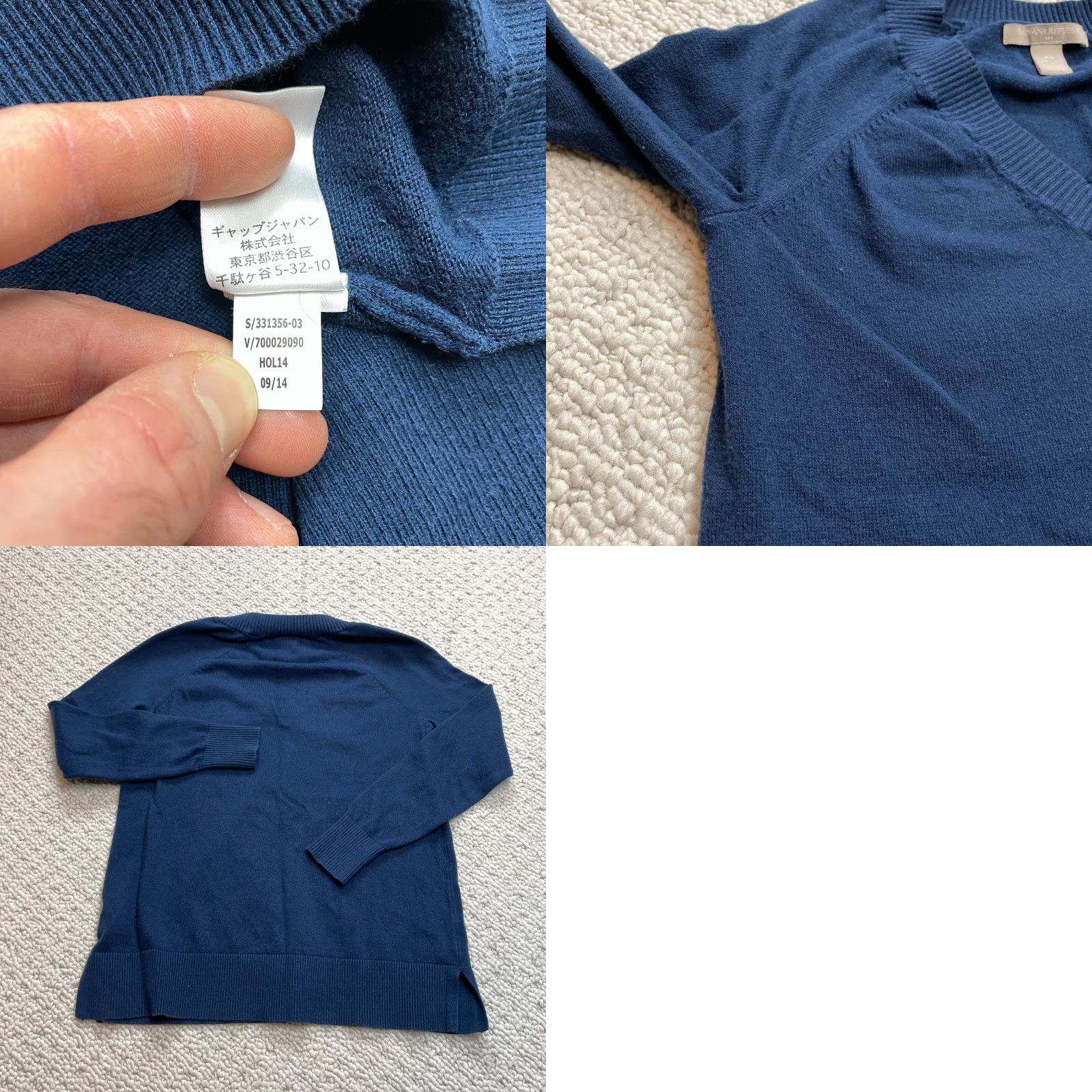 Banana Republic Banana Republic Pullover Sweater Womens XS Dark Blue V Neck Size XS / US 0-2 / IT 36-38 - 8 Thumbnail