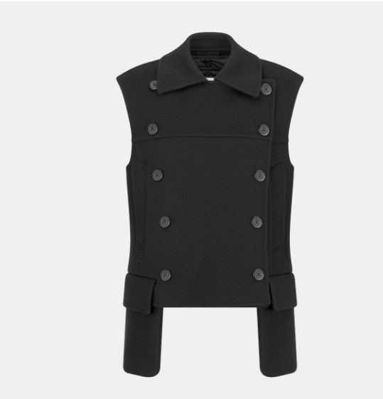 Dior o1w1db11124 Sleeveless Peacoat in Black Size M / US 6-8 / IT 42-44 - 1 Thumbnail