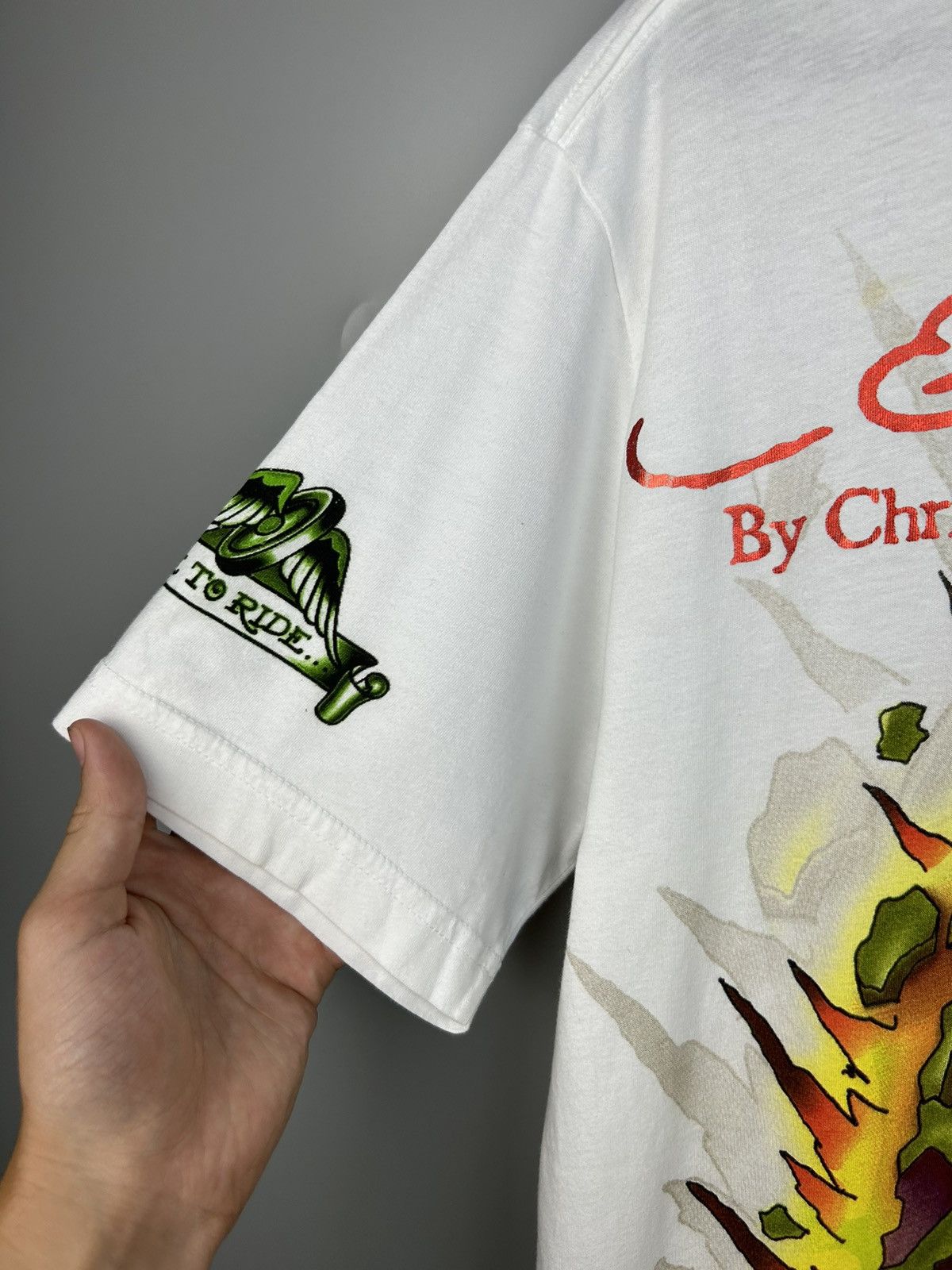 Christian Audigier × Ed Hardy × Vintage Ed Hardy by Christian Audigier All Over Printed T-Shirt Size US S / EU 44-46 / 1 - 6 Thumbnail