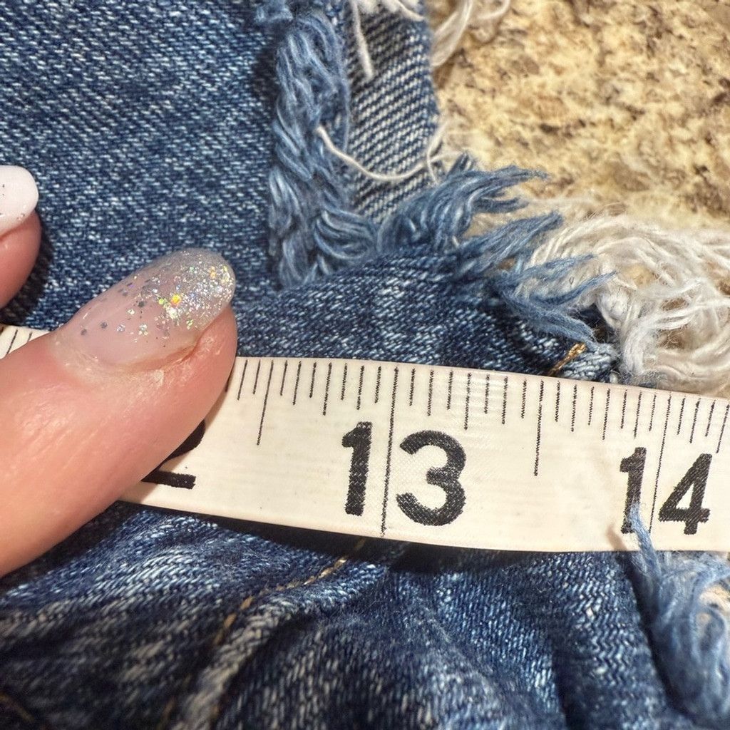 Lucky Brand Lucky Brand Blue Fitted Jean Shorts Size 31" - 4 Thumbnail