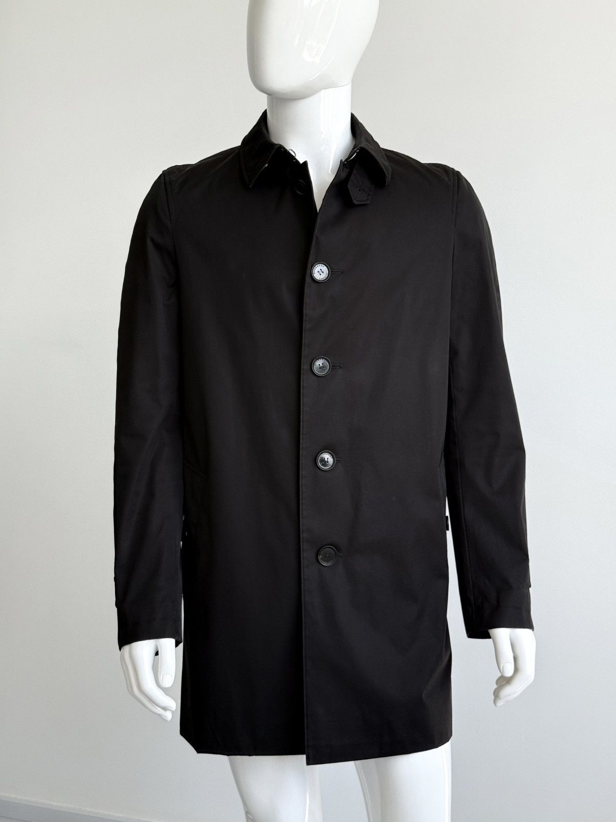 Burberry Burberry Coat Black Cotton Mens Mac Coat Jacket Size US M / EU 48-50 / 2 - 5 Thumbnail