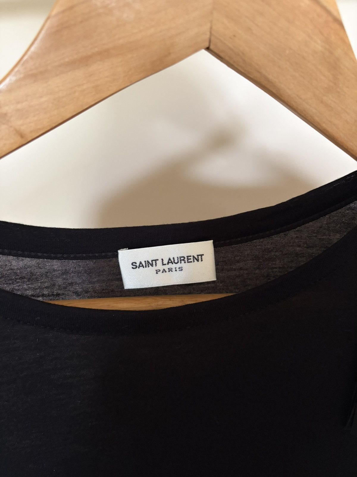 Saint Laurent Paris Saint Laurent black embroidered logo viscose t shirt BNWT XL Size US M / EU 48-50 / 2 - 3 Thumbnail