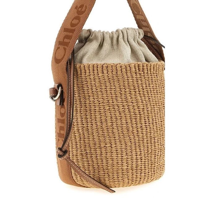 Chloe Chloe Small Brown Raffia Top Handle Bucket Bag New & Authent Size ONE SIZE - 3 Thumbnail