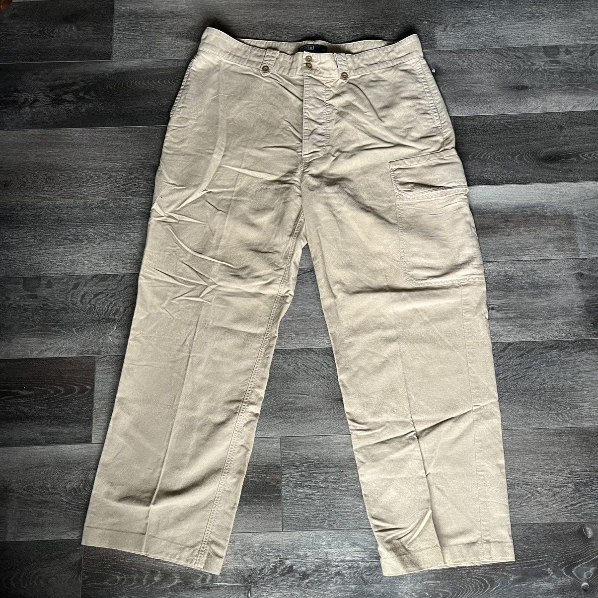 Vintage Y2K Polo Ralph Lauren Baggy Beige Cargo Pants 38x30