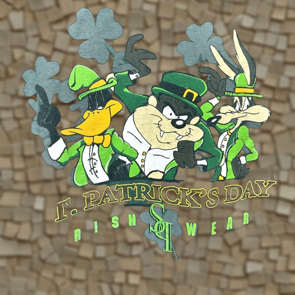 Vintage Vintage Looney Tunes T-Shirt 1997 Daffy Duck Tasmanian Devil Cartoon Green Size Large Men Size US L / EU 52-54 / 3 - 1 Thumbnail