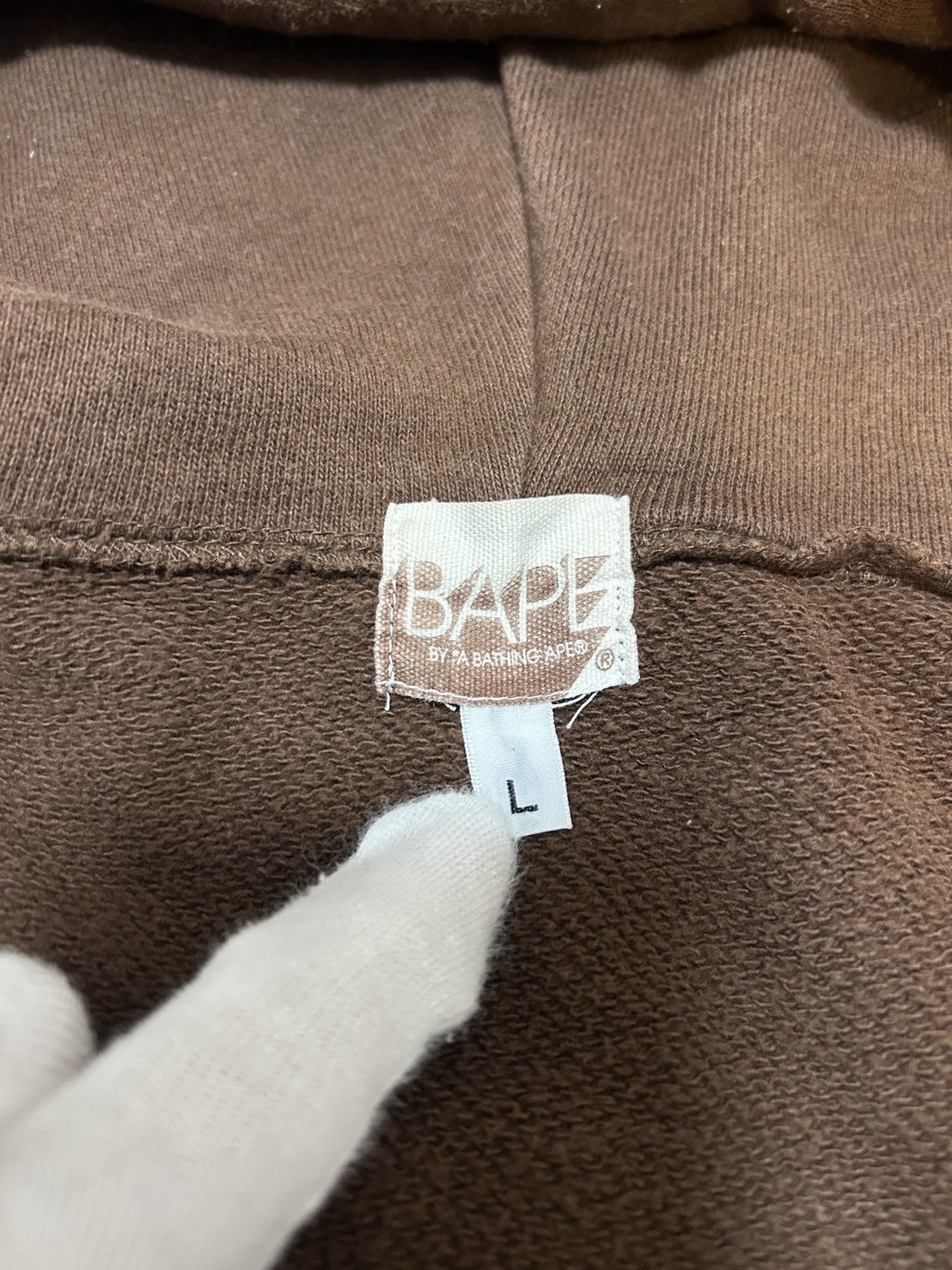 Bape OG Bape Brown Baby Milo Bone Full Zip Hoodie Size US L / EU 52-54 / 3 - 4 Thumbnail