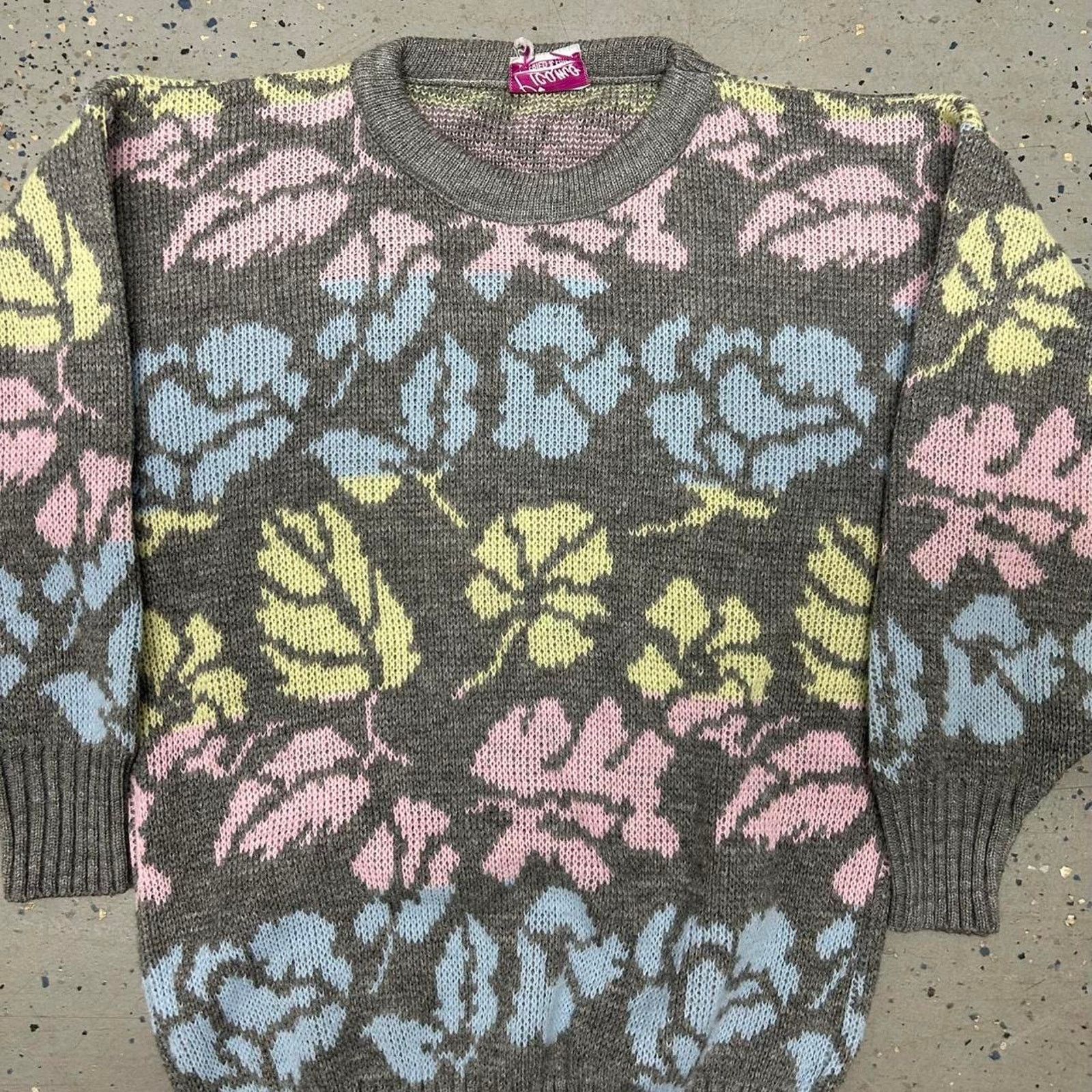 Other Vtg 80s knit floral sweater Size S / US 4 / IT 40 - 2 Thumbnail