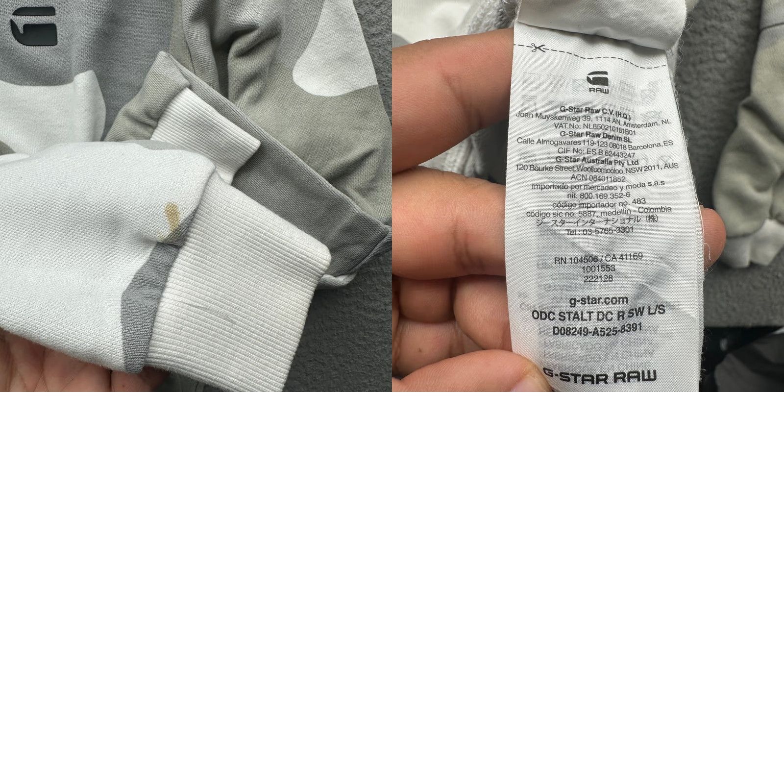 G-Star G-Star Raw ODC Stalt DC R SW L/S Sweatshirt Men Small Camouflage Green Gray Tan Crew Neck Logo Knit All Seasons Long Sleeve Pullover Vintage: No Size US S / EU 44-46 / 1 - 8 Thumbnail