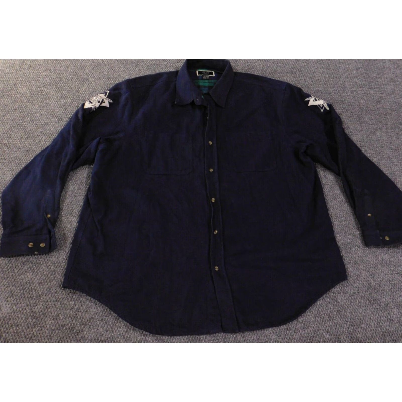 Vintage Alaska Jacket Mens 2XL Blue Canvas Lined Button Up Casual Military Style Vintage No 90s Inspired Size US XXL / EU 58 / 5 - 2 Thumbnail
