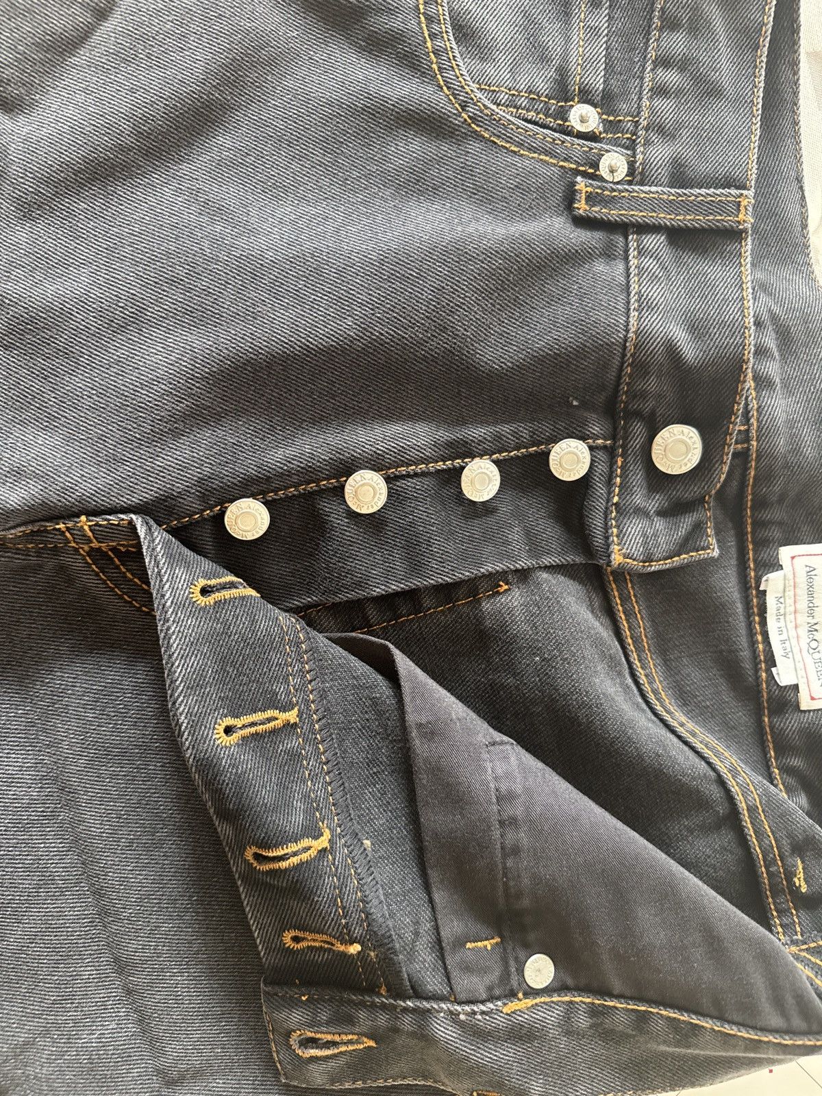 Alexander McQueen Grey raw denim jeans Size US 28 / EU 44 - 5 Thumbnail