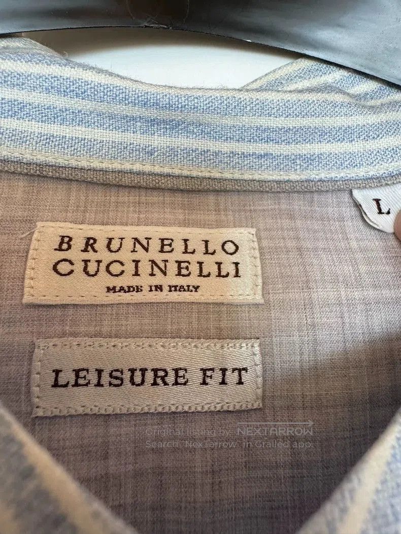 Brunello Cucinelli Brunello Cucinelli Men's Striped Shirt. Size US L / EU 52-54 / 3 - 2 Thumbnail