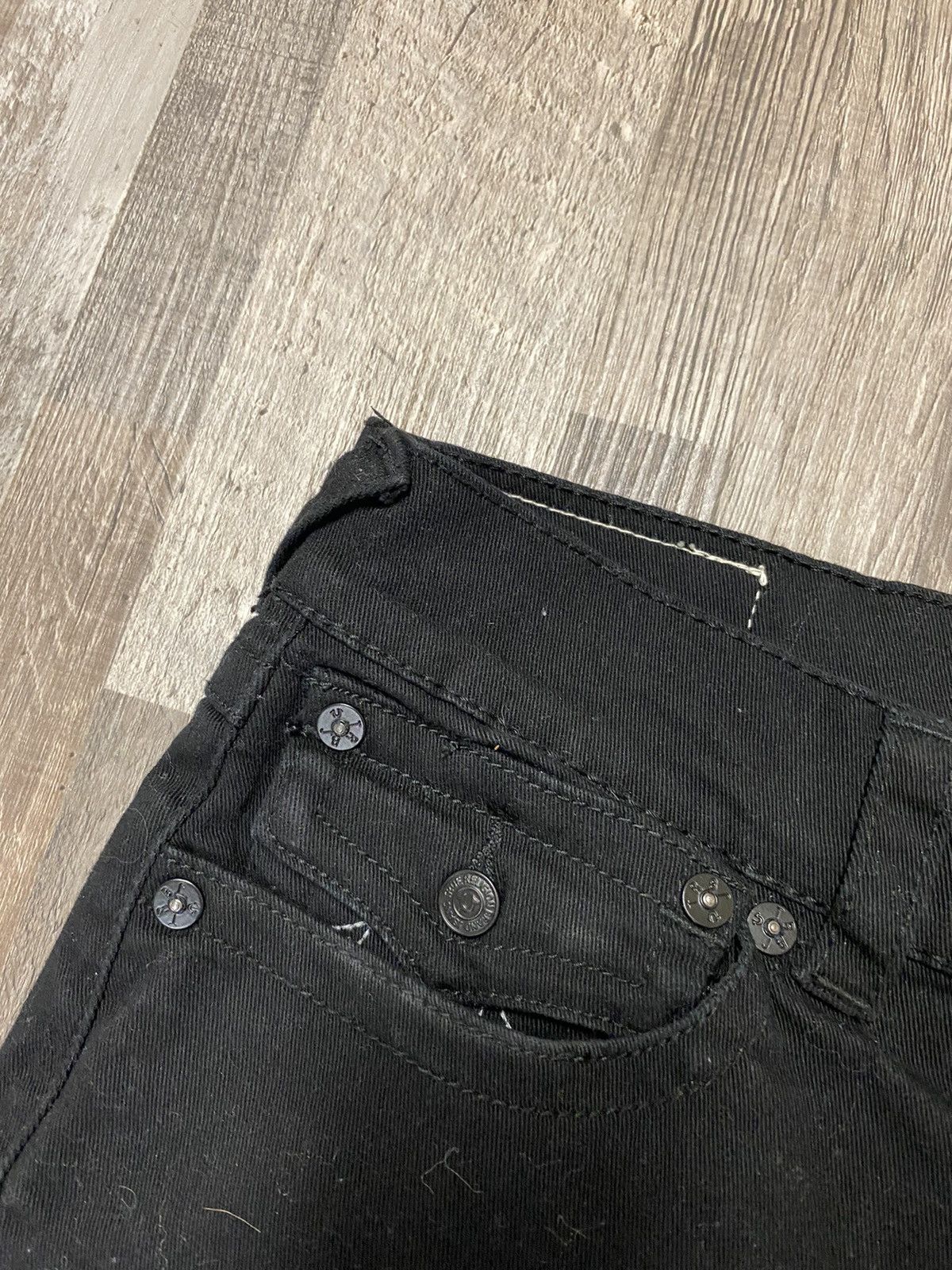 True Religion True Religion Ricky Relaxed Straight Black Denim Jeans Y2K Size US 34 / EU 50 - 6 Thumbnail