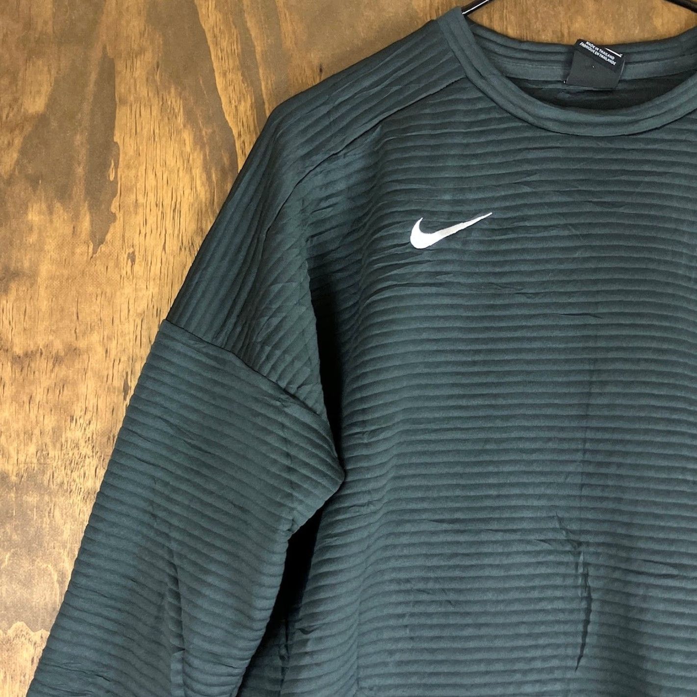 Nike Nike Women's Sweatshirt Dark Gray Long Sleeve Dri Fit Ribbed Stretch Large Size L / US 10 / IT 46 - 4 Thumbnail