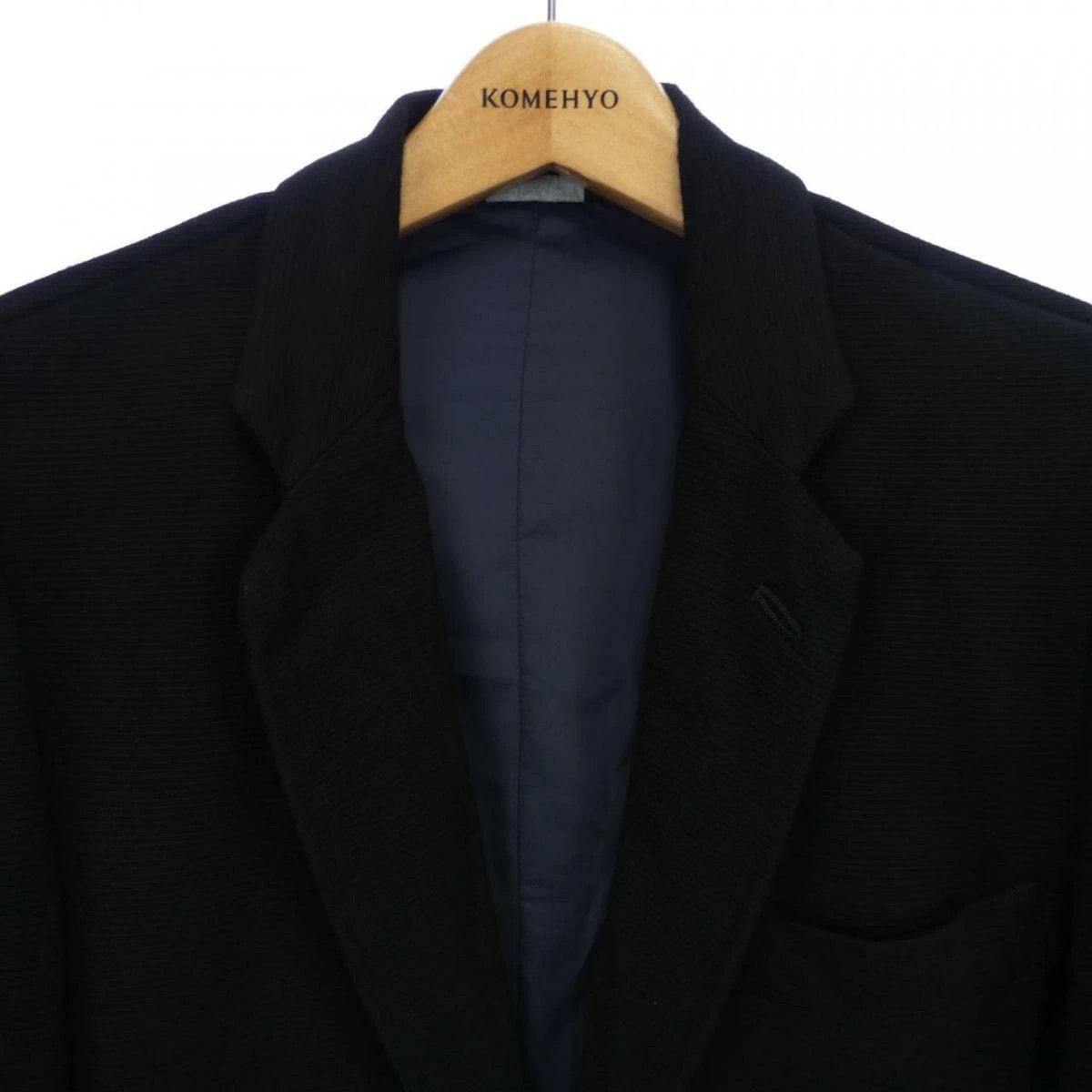 Comme des Garcons Jacket Rayon Plain Flap Pocket 2 Button Black Size US S / EU 44-46 / 1 - 3 Thumbnail