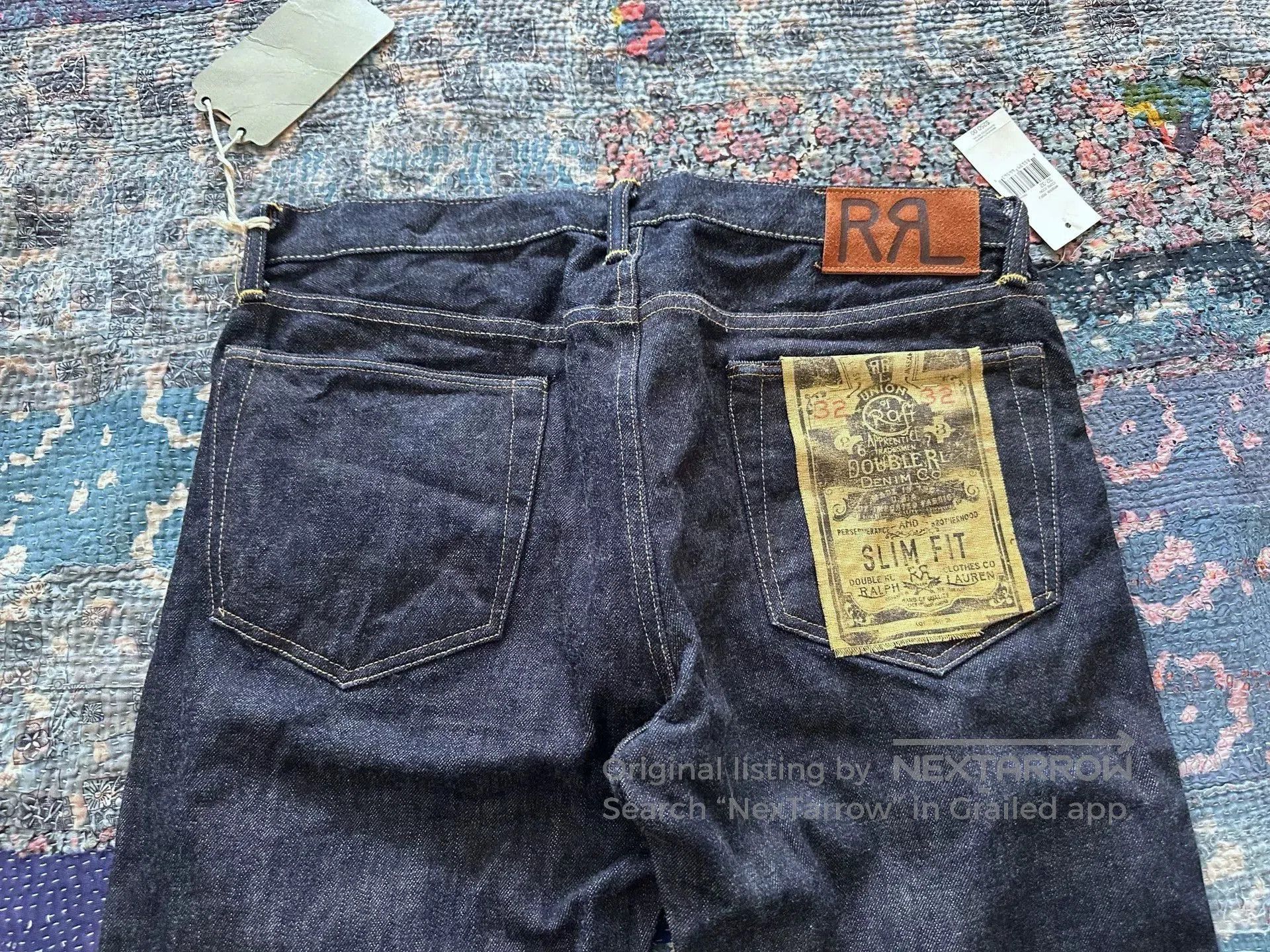RRL Ralph Lauren rrl slim fit black denim jeans. Size US 32 / EU 48 - 3 Thumbnail