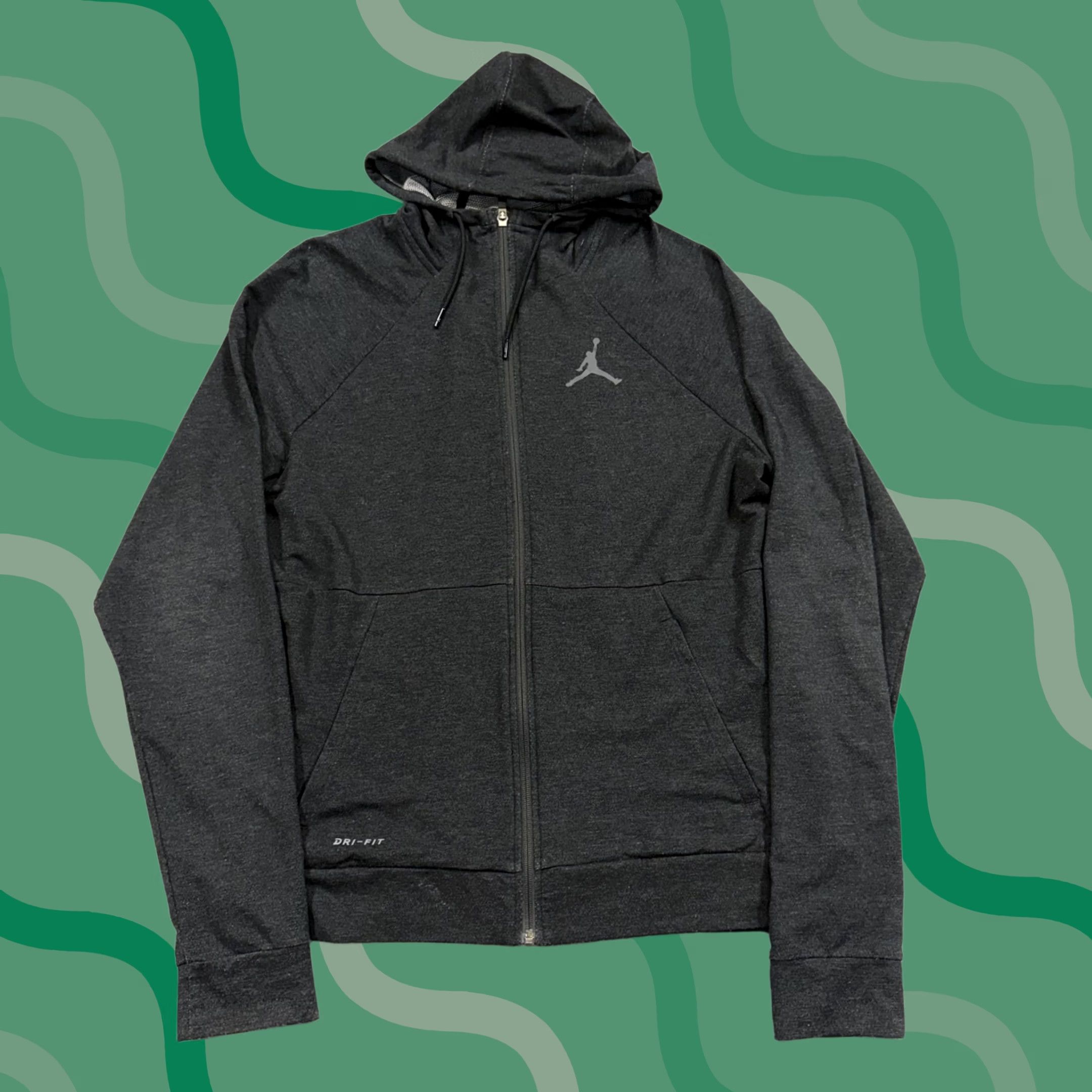 Jordan Brand Jordan Hoodie Sweatshirt Mens L Gray Dri-FIT Full Zip Jumpman Logo Athletic Size US L / EU 52-54 / 3 - 1 Thumbnail