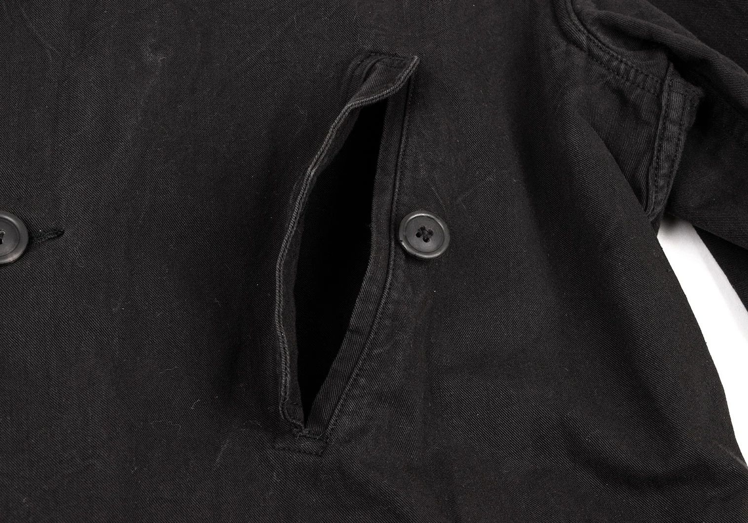 Issey Miyake Cotton Military Hoodie Jacket in Black Size S-M Size US S / EU 44-46 / 1 - 11 Thumbnail