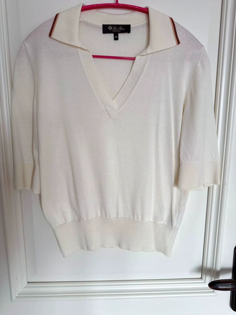 Loro Piana LORO PIANA Silk cotton knit short sleeves Size M / US 6-8 / IT 42-44 - 1 Thumbnail
