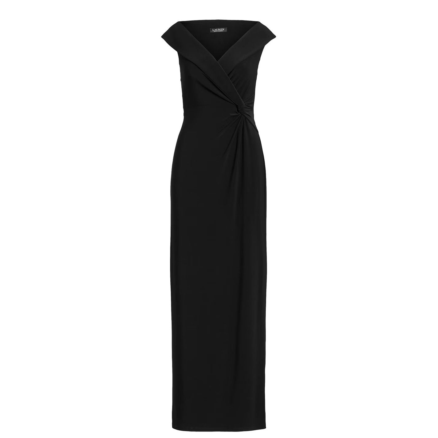 Lauren Ralph Lauren o1g2r1mq0825 Leonidas Twist Gown in Black Size XXL / US 16-18 / IT 52-54 - 1 Thumbnail